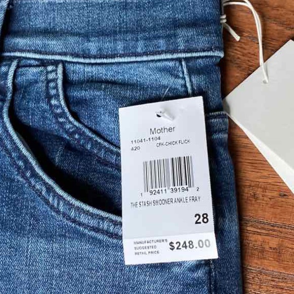 🎸✨NWT MOTHER 💫🎸Stash Swooner Ankle Fray in Chick Flick✨🎸 - Picture 3 of 12